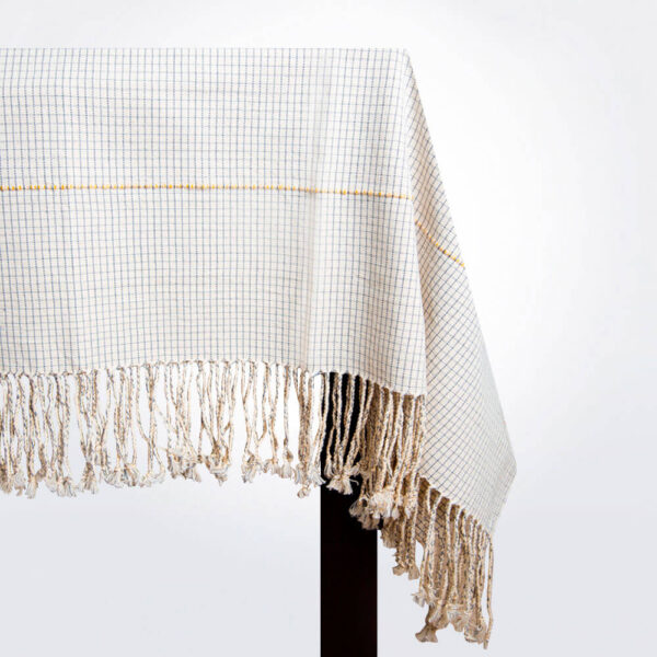 Mexican handwoven tablecloth product picture.