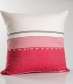 White and Pink Striped Pillow