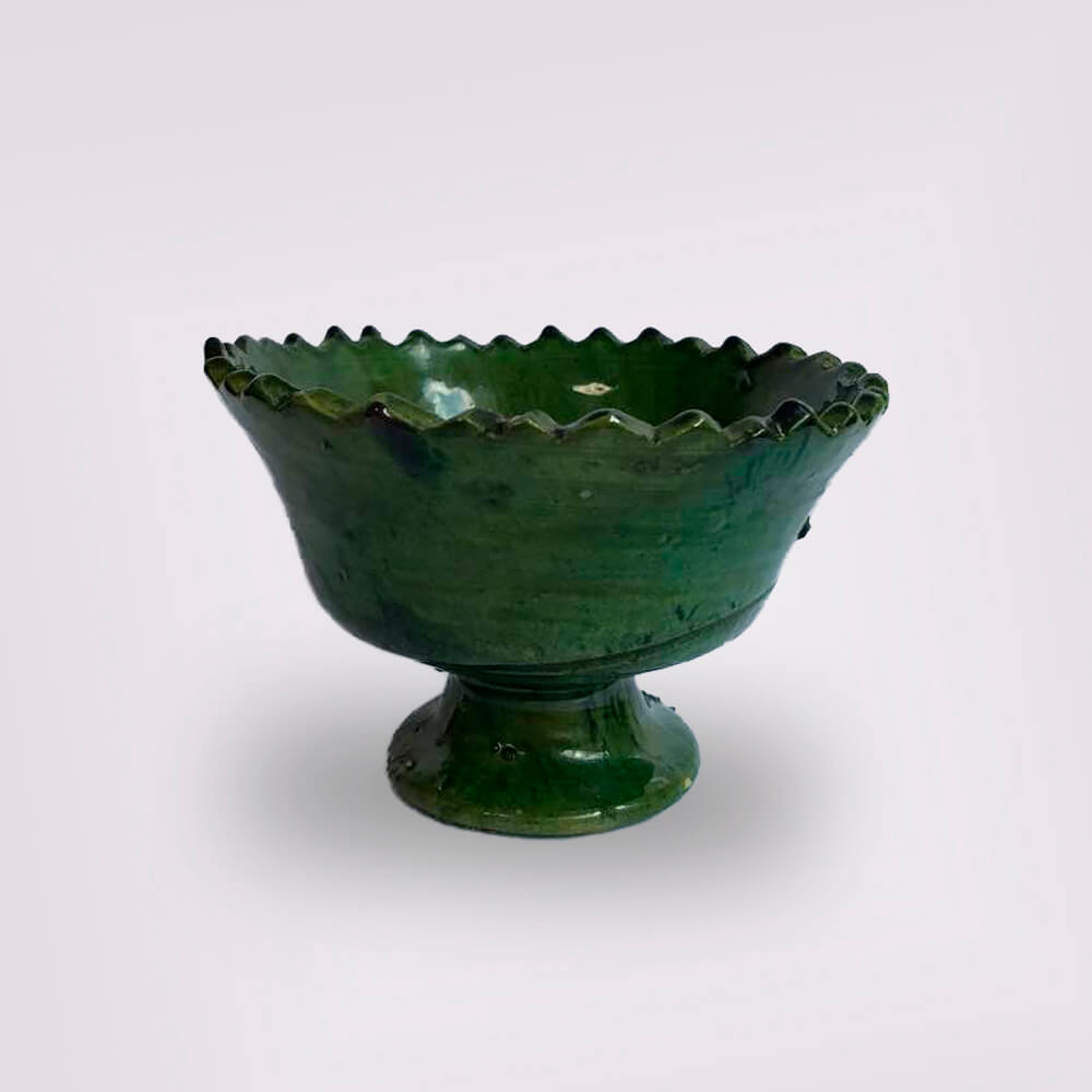 HANDMADE GREEN FRUIT BOWL