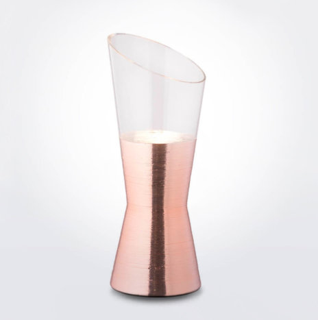 Futura Clear And Copper Desk Lamp