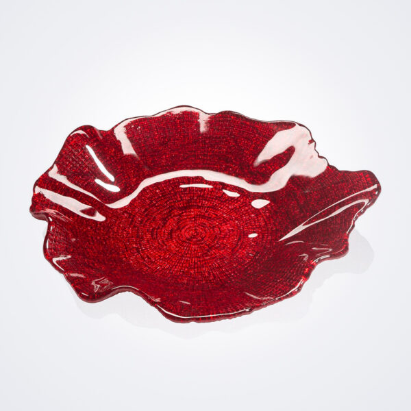 Folies wavy red plate product picture.