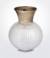 Medium Ophelia Clear & Champagne Glass Vase