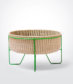 Medium Palm Leaf Basket with Green Stand