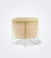 Small Palm Leaf Basket With Green Stand