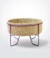 Medium Palm Leaf Basket with Purple Stand