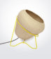 Palm Leaf Lamp with Yellow Stand