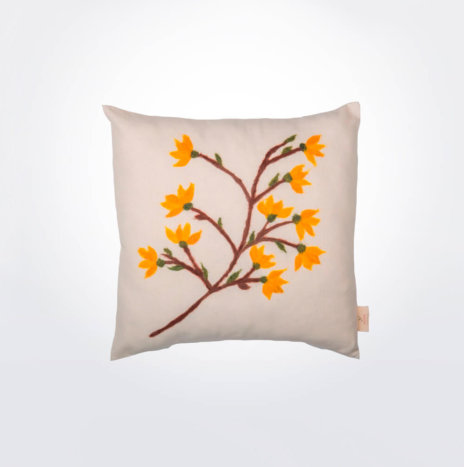 Flower Wool Pillow Cover