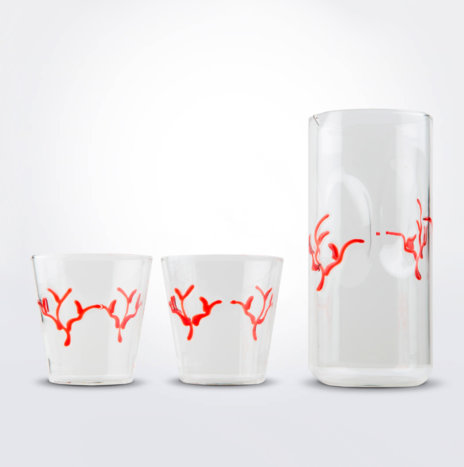 Red Coral Pitcher & Tumbler Set
