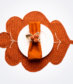 Autumn Orange Crochet Placemat and Napkin Ring Set