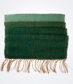 Green Wool And Jute Bed Runner