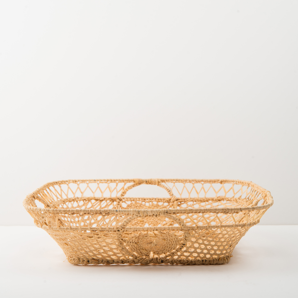 rice raffia storage basket