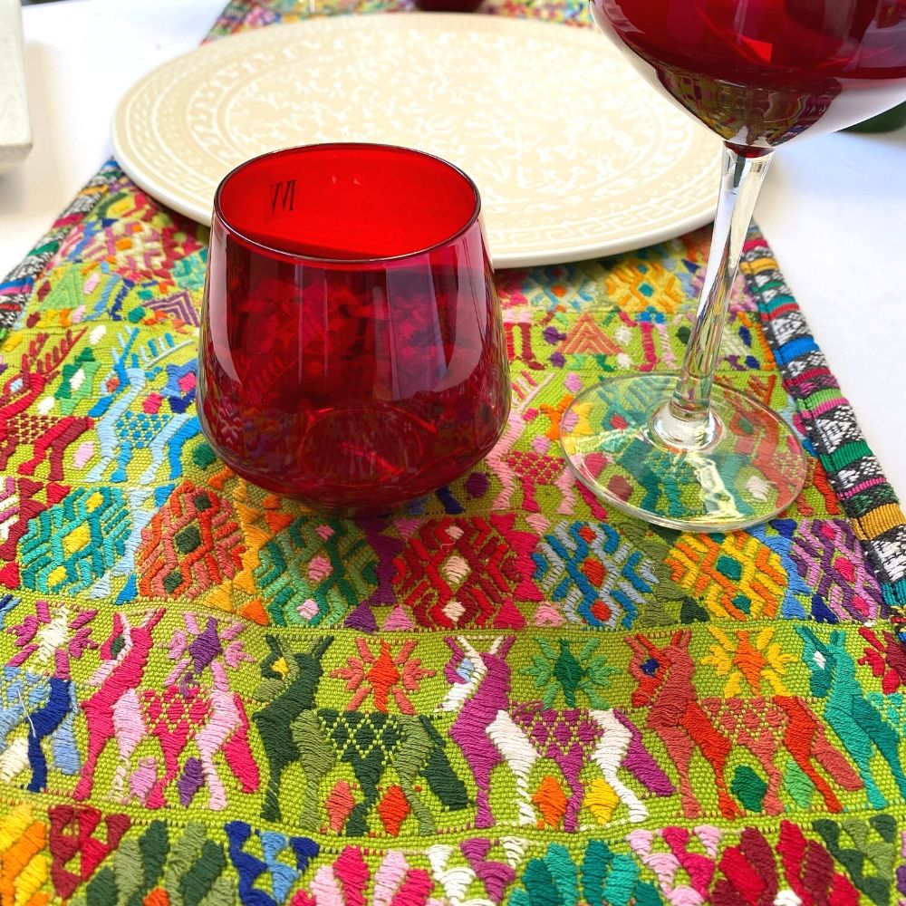 Multicolor Guatemalan Table Runner Shop at Maison Numen