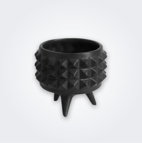 Black Spike Ceramic Pot