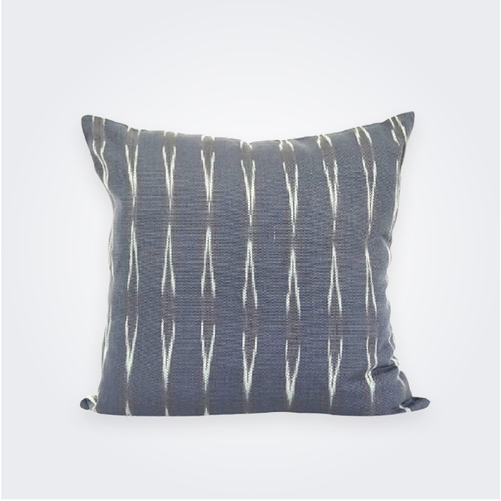 Gray Ikat Square Pillow Cover