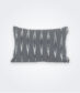 Gray Ikat Lumbar Pillow Cover