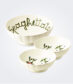 White Italian Pottery Spaghetti Bowl Set