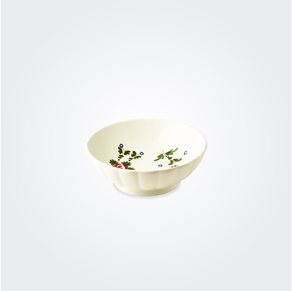 White italian pottery spaghetti bowl set 3