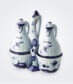 Blue Majolica Salad Dressing Set