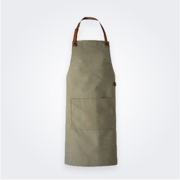 Washed Green Canvas Apron product photo.