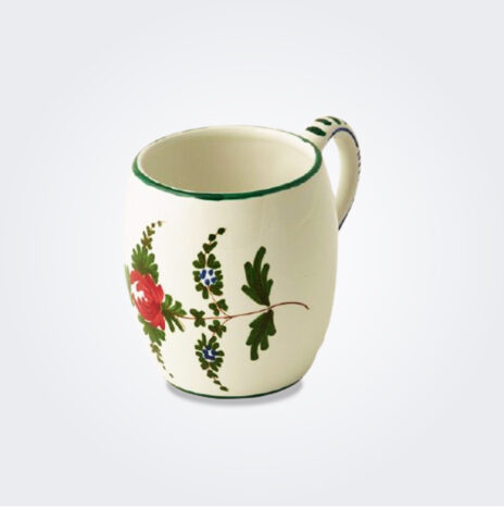 White Italian Pottery Mug Set