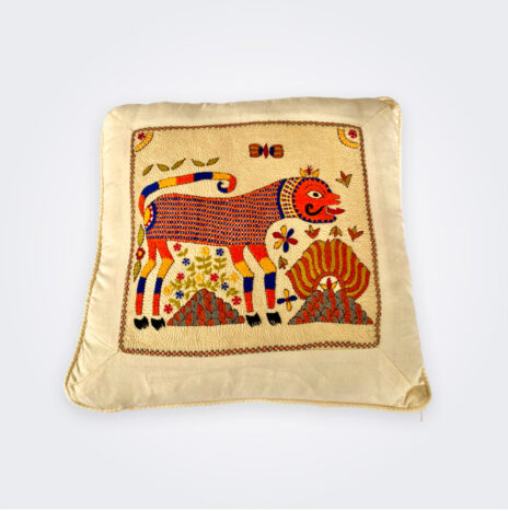 Indian Hand Embroidered Pillow Cover