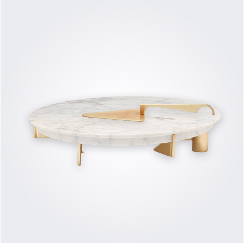 Marble cake stand set