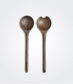Dark Wood Salad Serving Set II