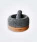 Round Molcajete With Wood Base