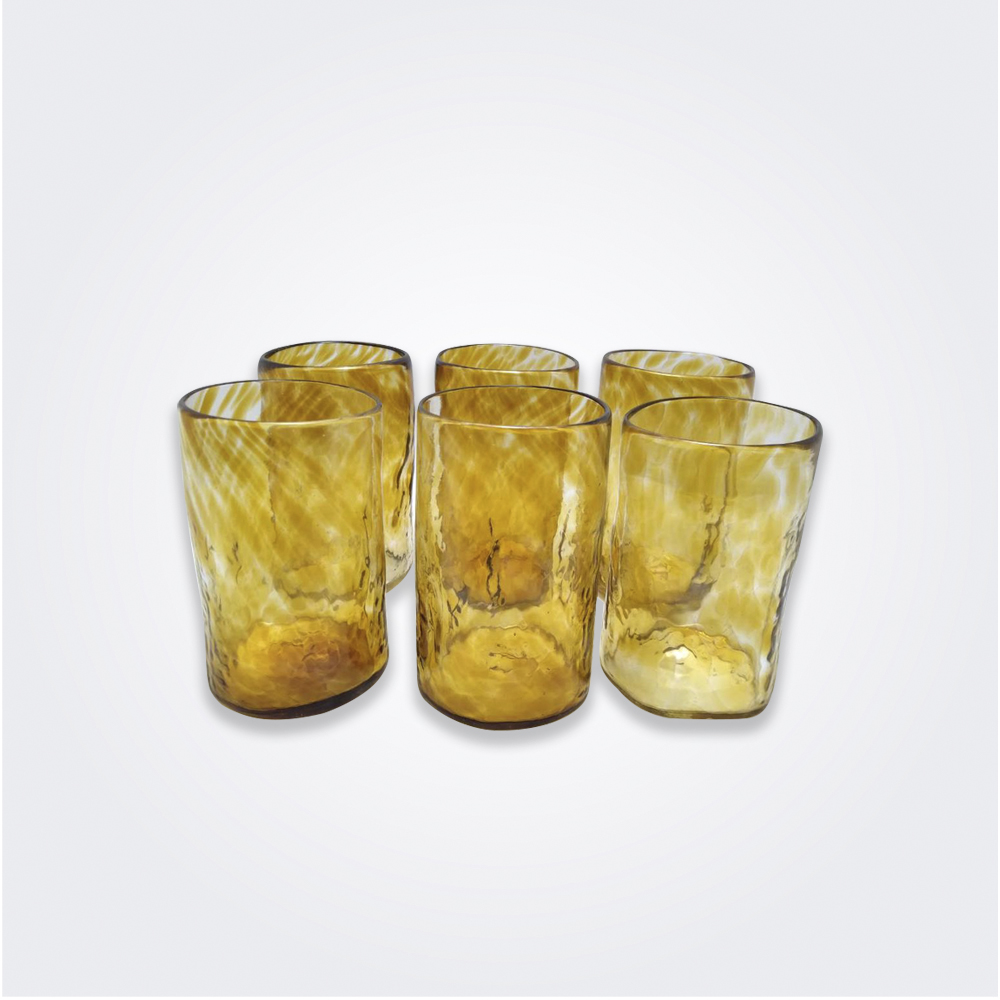 Amber Highball Glass Set