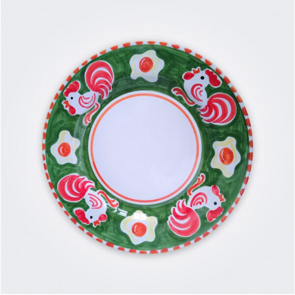 Cock ceramic salad plate product picture.