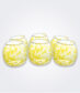 Yellow Dots Stemless Wine Glass Set
