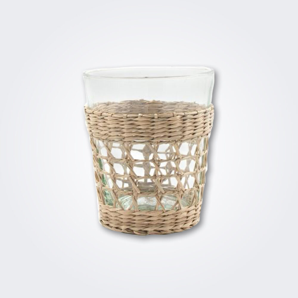 Seagrass cage wide tumbler set