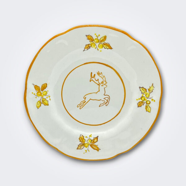 Yellow deer pasta plate product picture.
