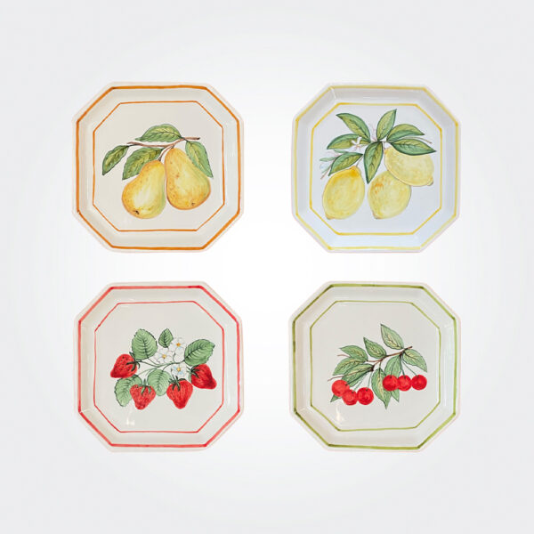 Summer Fruits Square Fruit Plate Set context image