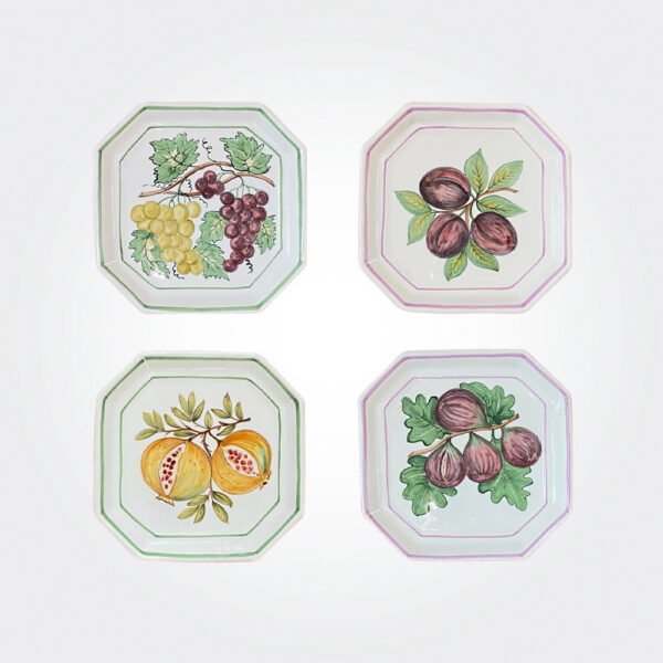 Fruit Harvest Square Dinner Plate Set context image