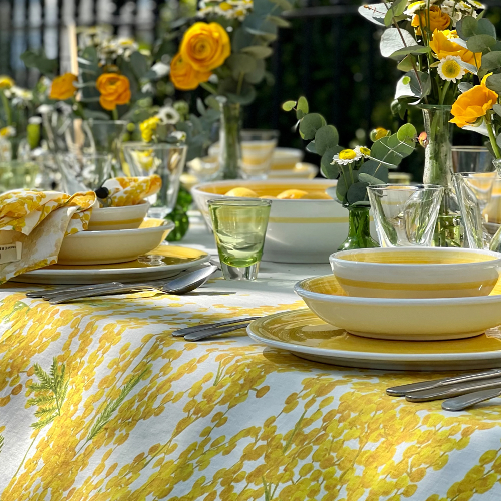 Mimosa Linen tablecloth 3