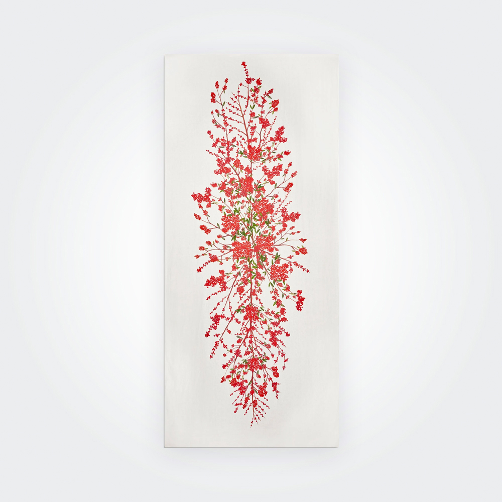Large Red Berries Linen Tablecloth product image