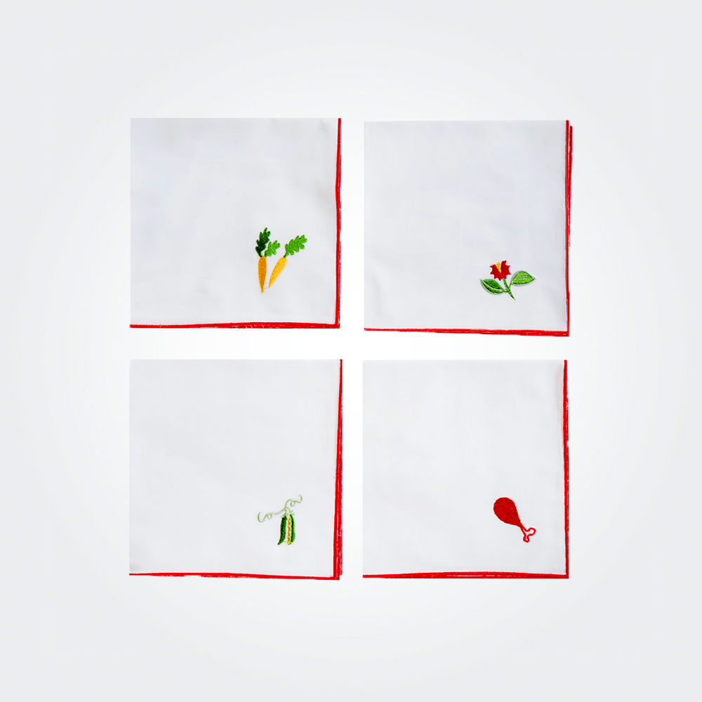 Foodie Embroidered Napkin Set product image