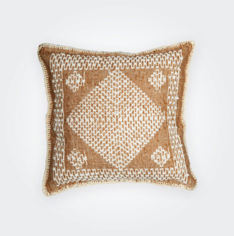 Diamond Brown Cotton Pillow Cover