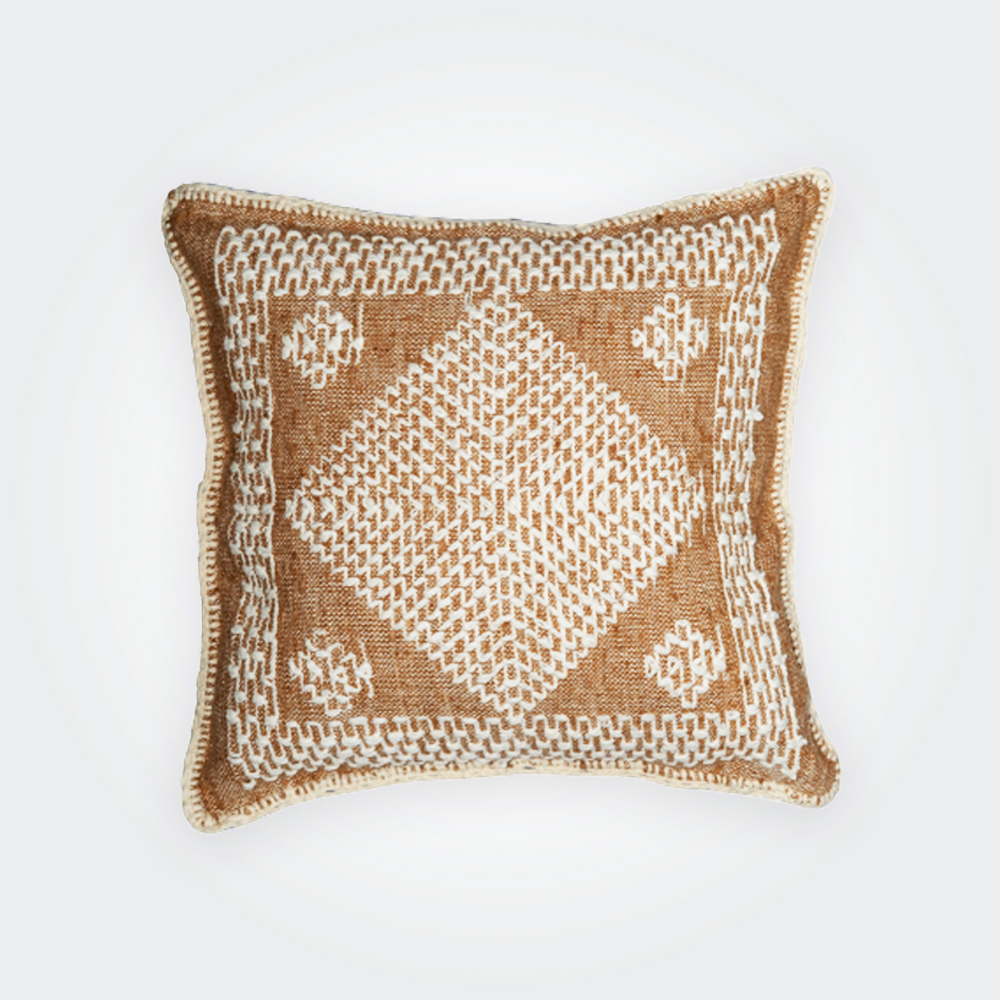 Dimond Brown Cotton Pillow Cover 3