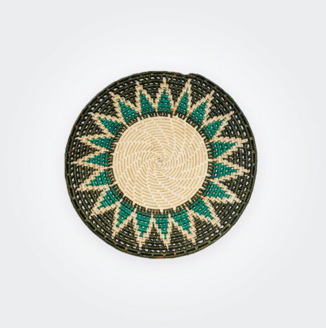 Round Green Palm Placemat