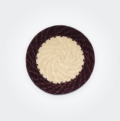 Round Eggplant Palm Placemat