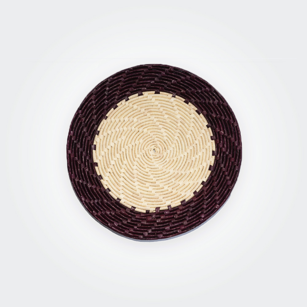 Round Eggplant Palm Placemat product image