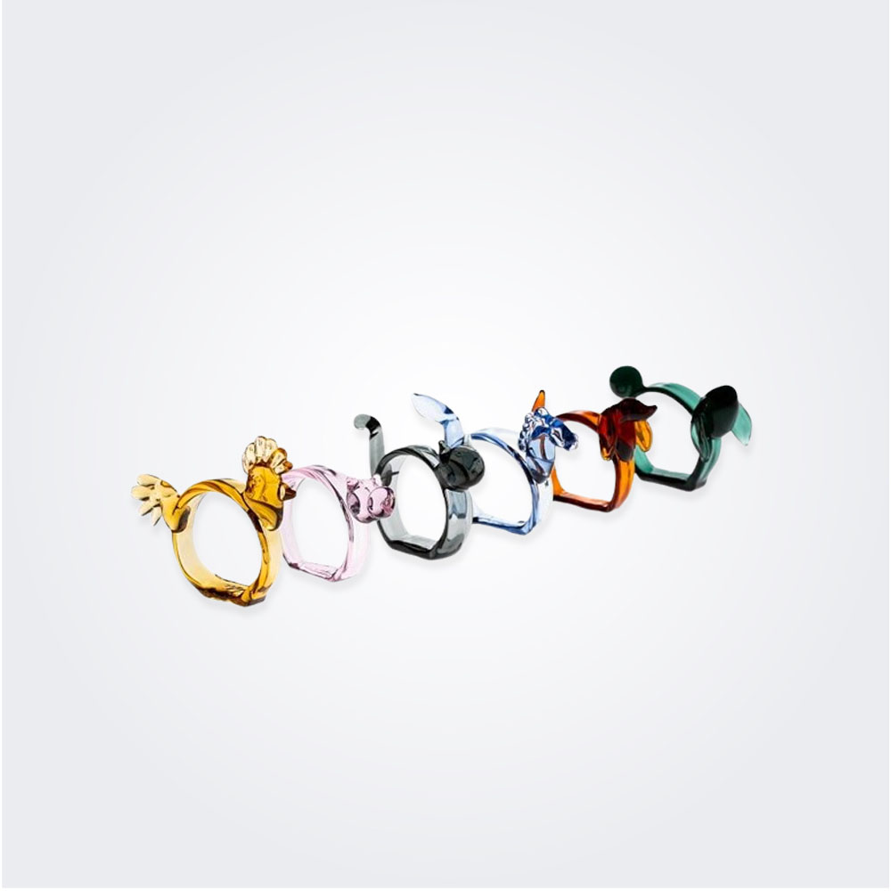 Animal Motifs Glass Napkin Ring
