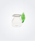 Green Leaf Glass Milk Pot